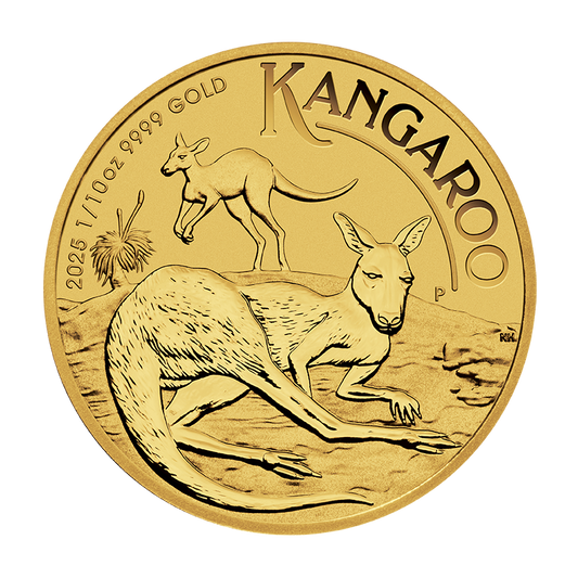 Känguru Kangaroo 1/10 oz 2025 Goldmünze**