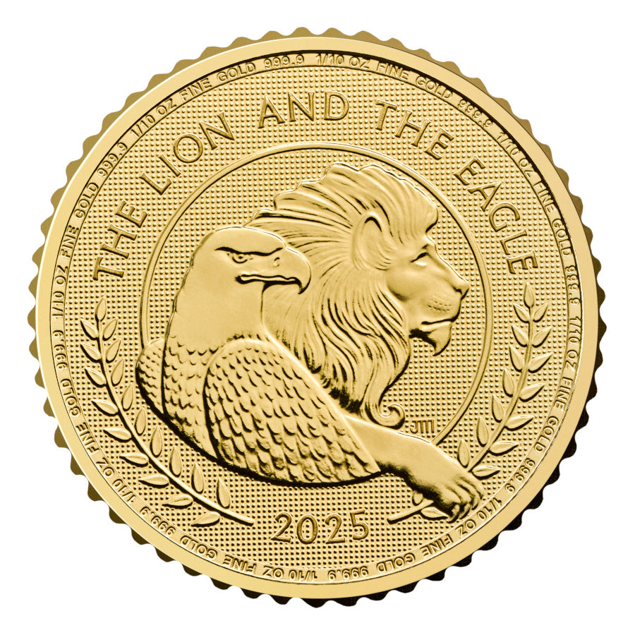 The Lion and the Eagle 1/10 oz Gold 2025 Goldmünze**