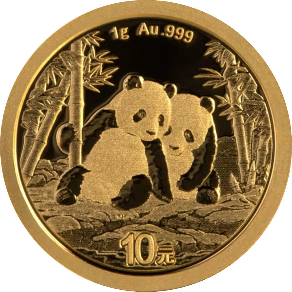 China Panda 2026 1 Gramm Goldmünze 10 Yuan**