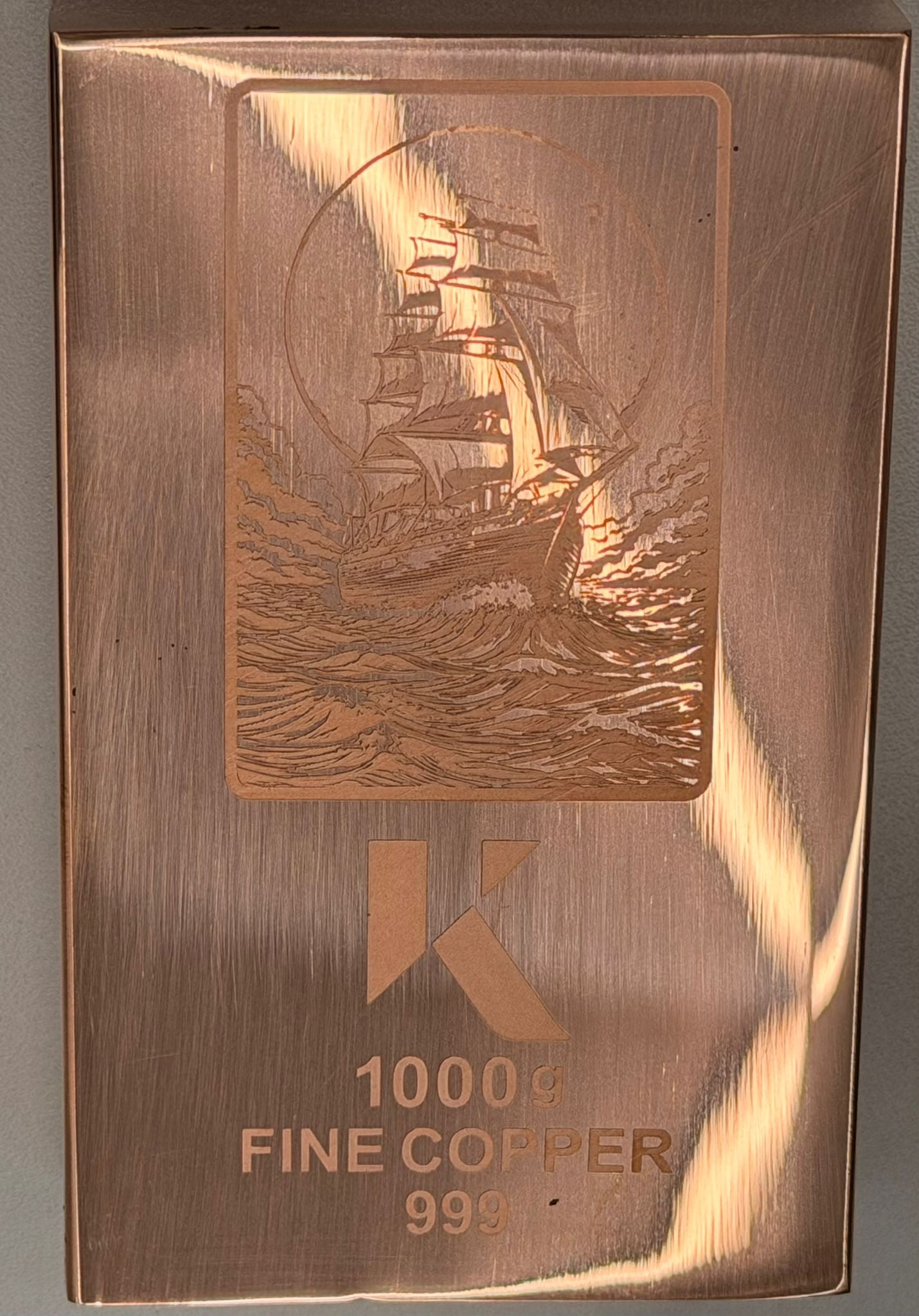 Investmentpaket 20 KG Kupferbarren Kinesis  - 20 x 1 kg Kilo - aus Strang poliert 999 Kupfer