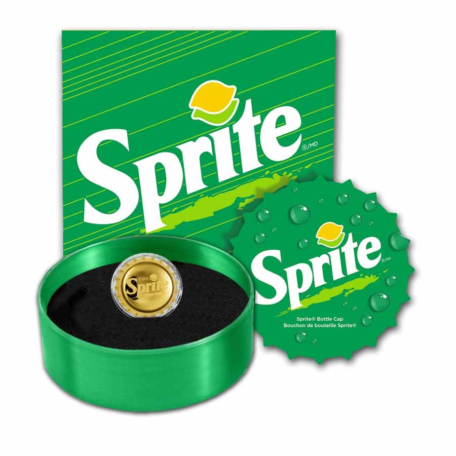 Sprite®  - 65th Anniversary - Bottle Cap - PAMP - 1,2 Gramm Goldmünze**