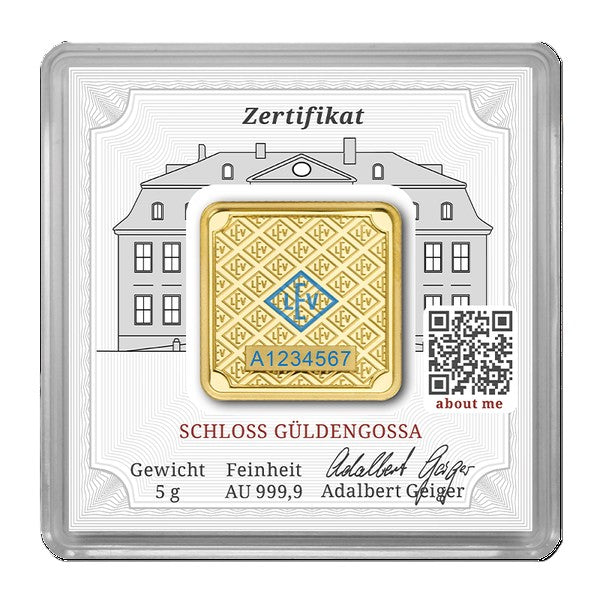 Goldbarren 5 Gramm Geiger Original Premium 999.9 Gold Barren**
