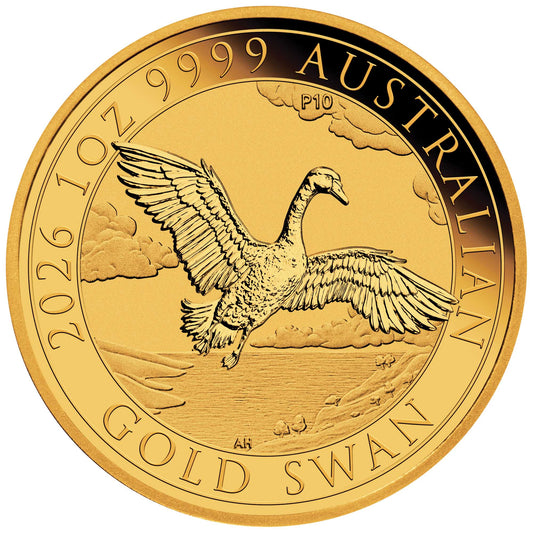 Schwan 2026 Perth Mint 1 oz Goldmünze BU**