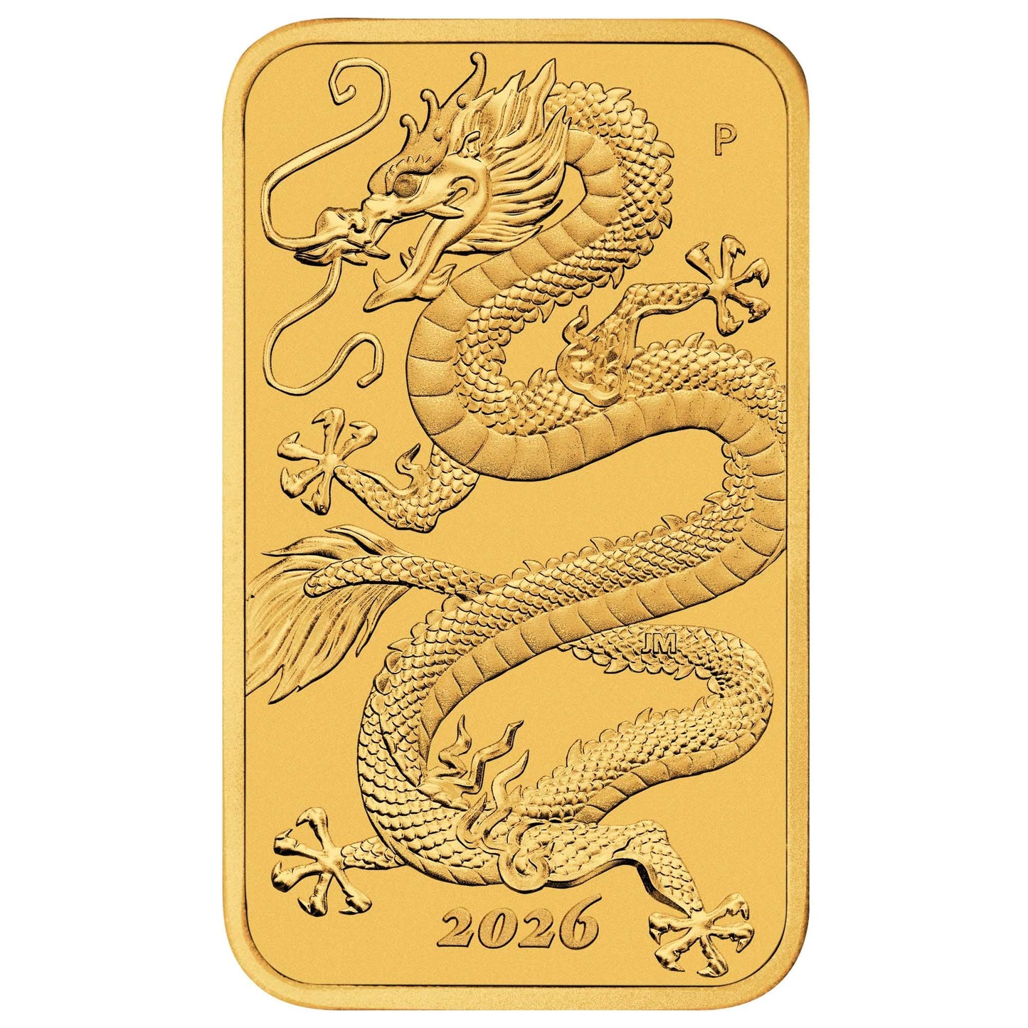 Rectangular Dragon Drache 2026 - 1 oz Goldbarren BU**
