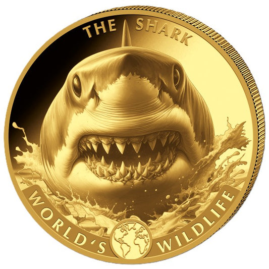 World's Wildlife - Shark Hai 2026 - 1 oz Goldmünze BU**