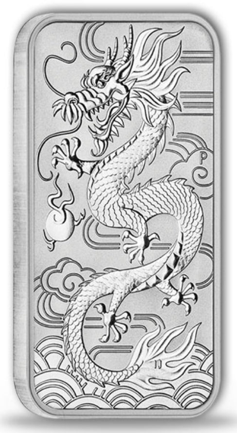 Rectangular Dragon 2018 1 oz Silberbarren*