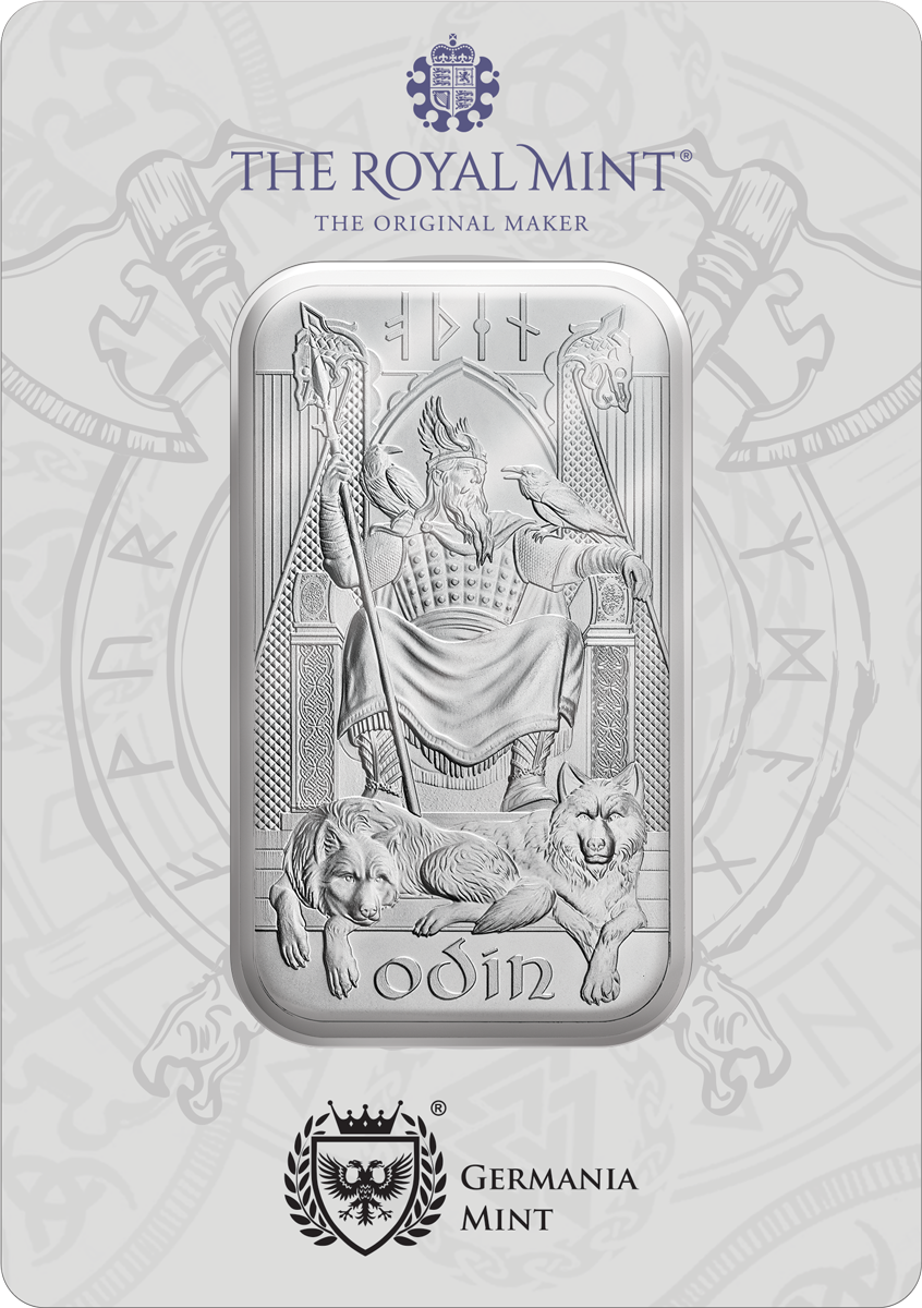 Norse Gods – Odin - 1 oz Silberbarren The Royal Mint Germania Mint