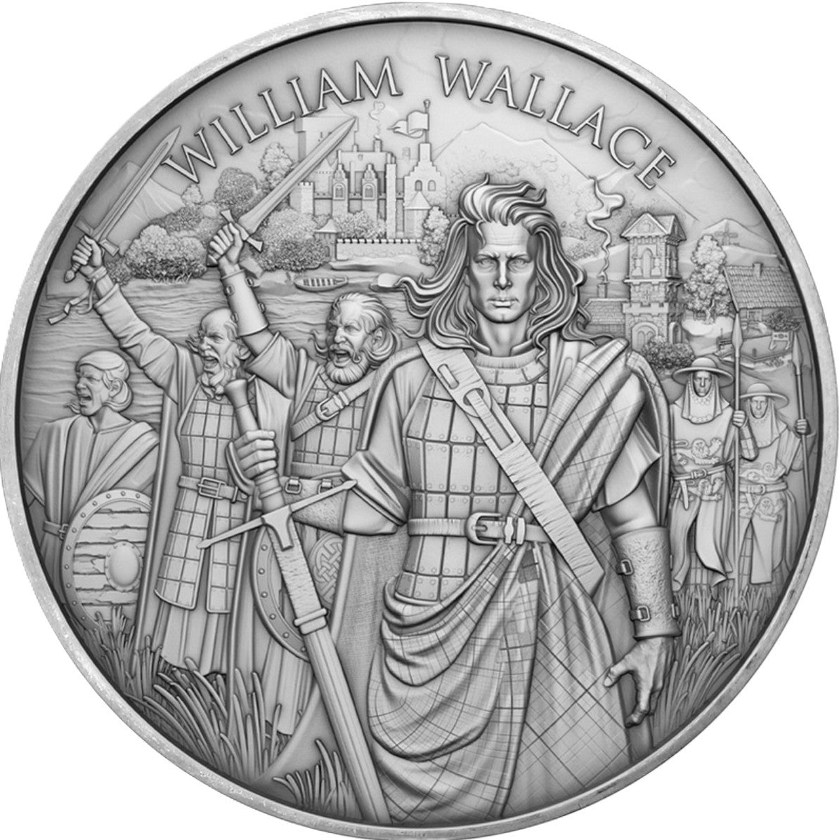 USA - Legendary Warriors - William Wallace - 1 oz Silbermedaille BU