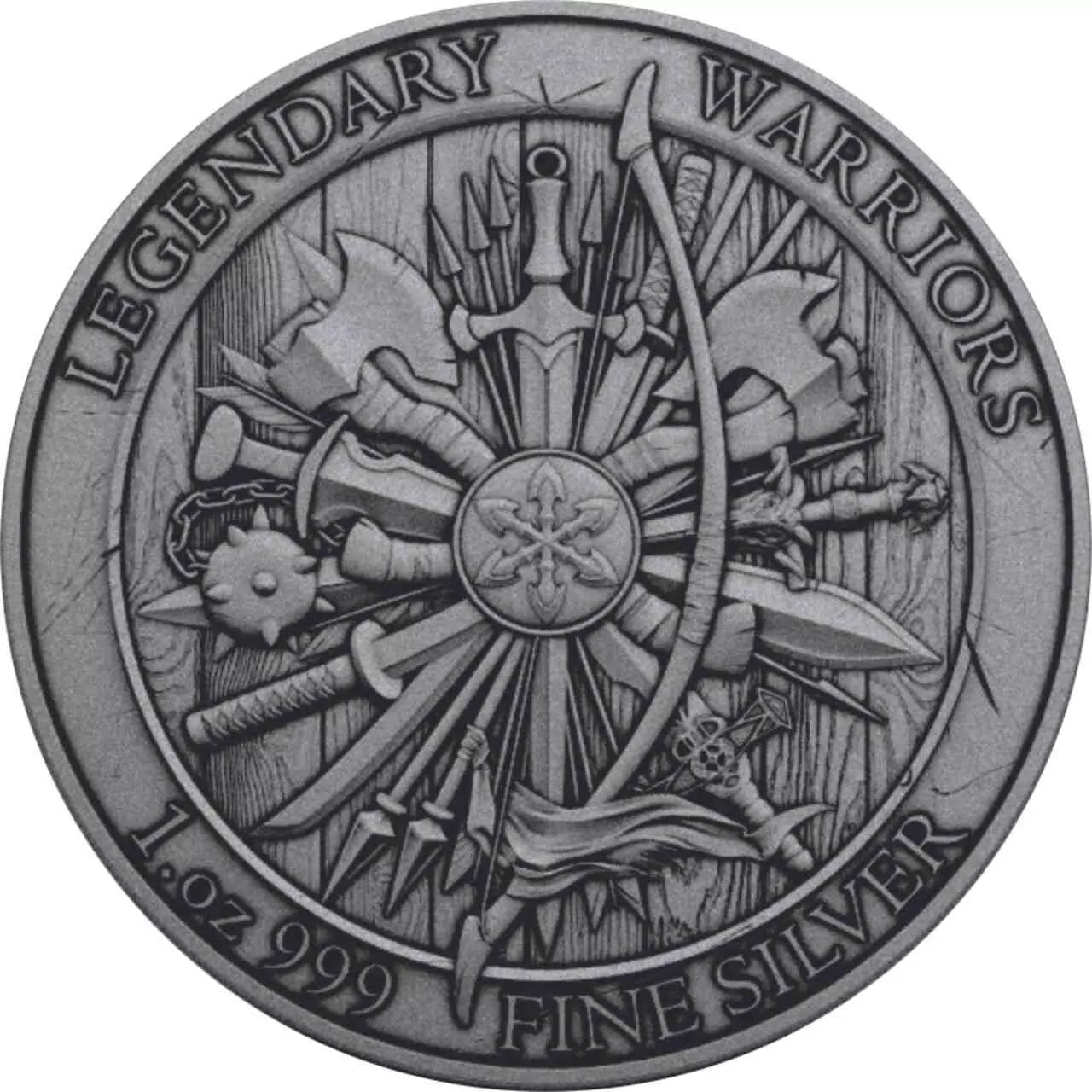 USA - Legendary Warriors - William Wallace - 1 oz Silbermedaille Antik Farbe