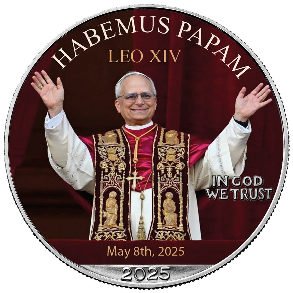 American Silver Eagle - Habemus Papam - Papst Pope Leo XIV - 1 oz Silbermünze 2025 Color