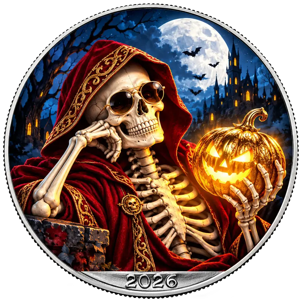 American Silver Eagle 2026 - Halloween - Friends - 1 oz Silbermünze - Farbe - Color