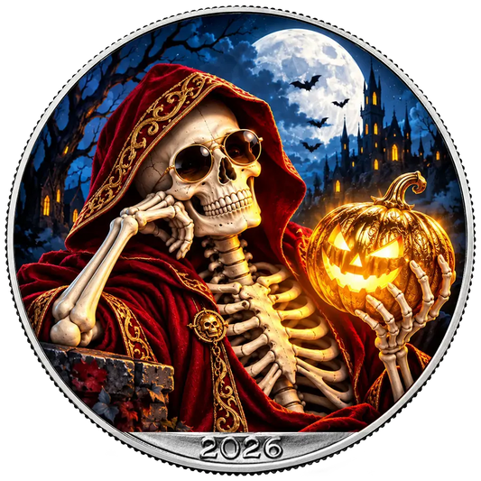 American Silver Eagle 2026 - Halloween - Friends - 1 oz Silbermünze - Farbe - Color