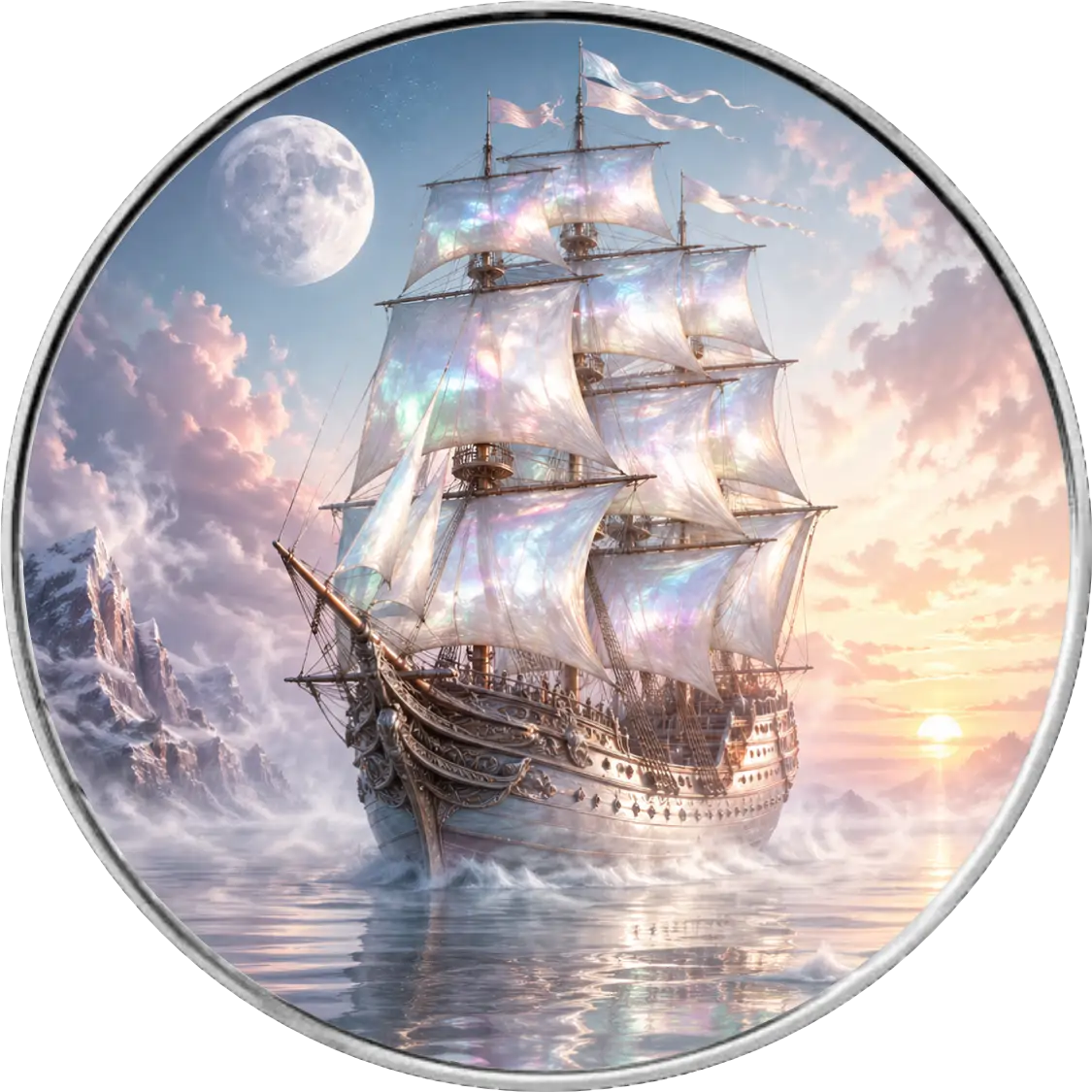 American Eagle 2026 - Masters of the Seas - (5.) Pearl Voyager - 1 oz Silbermünze Antik Farbe