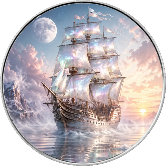 American Eagle 2026 - Masters of the Seas - (5.) Pearl Voyager- 1 oz Silbermünze Antik Farbe