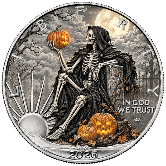 American Silver Eagle 2026 - Halloween - Reaper's Harvest - Farbe - Color