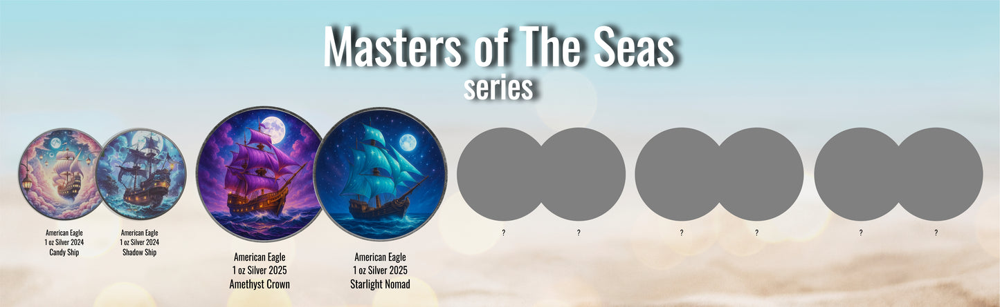 American Eagle - Masters of the Seas - #4. Starlight Nomad - Antik Color 1 oz Silber