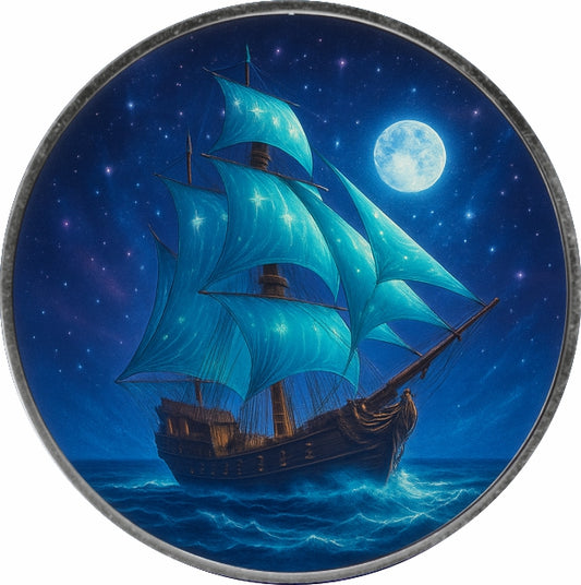 American Eagle - Masters of the Seas - #4. Starlight Nomad - Antik Color 1 oz Silber