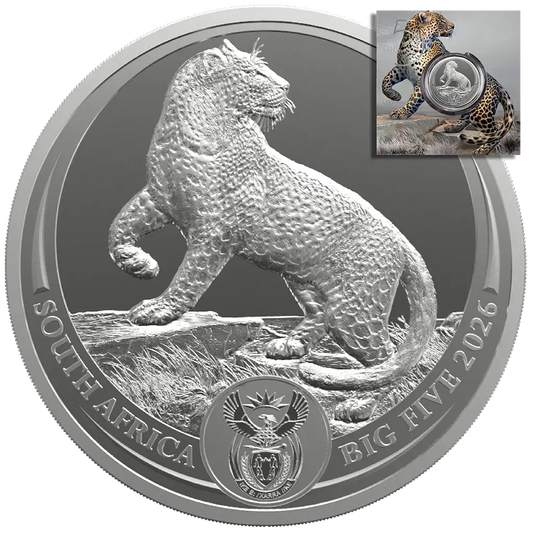 Big Five III (4.) Leopard 2026 - 1 oz Silbermünze in Blisterkarte