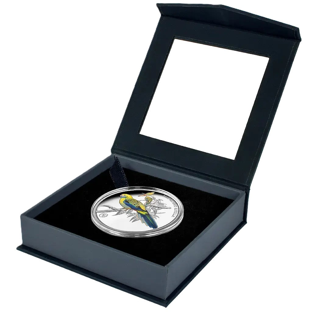 Niue Blasskopfsittich 2026 Farbe - 1 oz Polierte Platte - Privy Mark - Silbermünze***