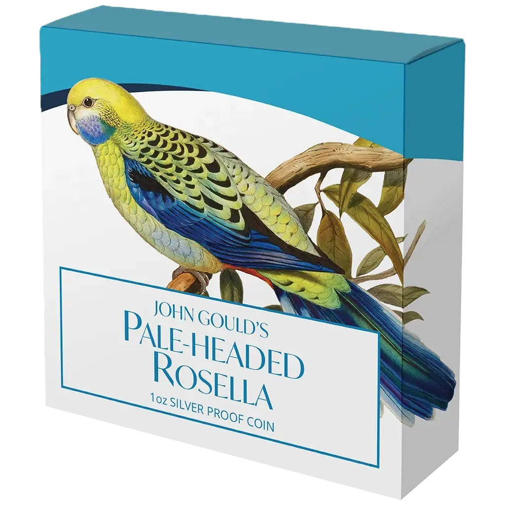 Niue Blasskopfsittich 2026 Farbe - 1 oz Polierte Platte - Privy Mark - Silbermünze***