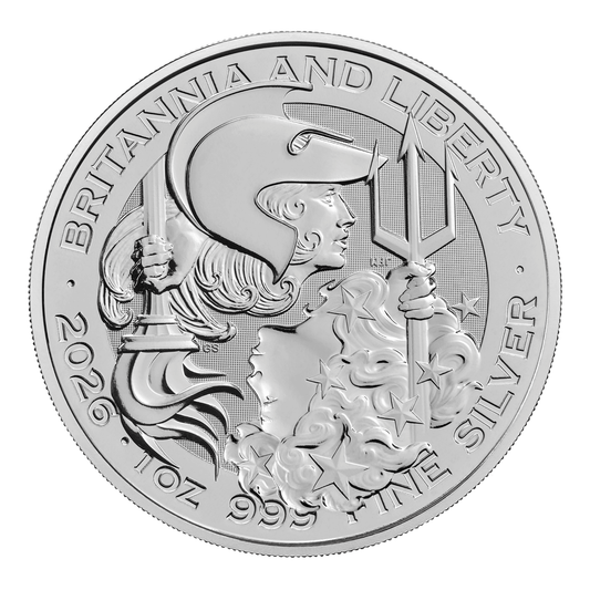 Britannia and Liberty 2026 - 1 oz Silbermünze BU