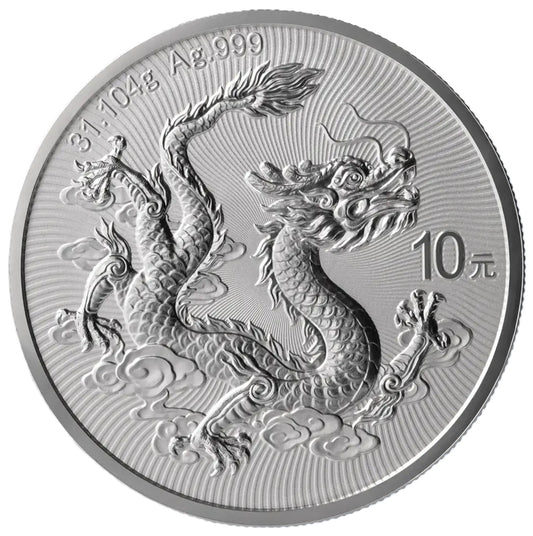 China Dragon Drache 2026 - 1 oz Silbermünze BU