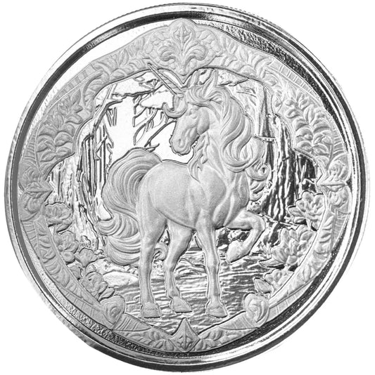Fiji  Unicorn - Einhorn - 2024 1 oz Silbermünze Proof Like