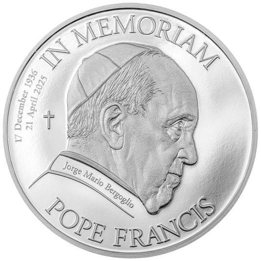 In Memoriam - In Erinnerung - Papst Franziskus 2025 - 1 oz Silbermünze PP***