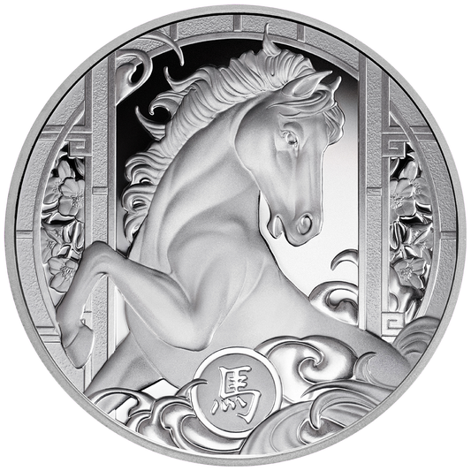 Niue - Lunar - Jahr des Pferdes - 2026 - 1 oz Silbermünze PP Polierte Platte***