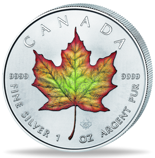 Maple Leaf 2022 mit Farbapplikation Color - 1 oz Silbermünze*