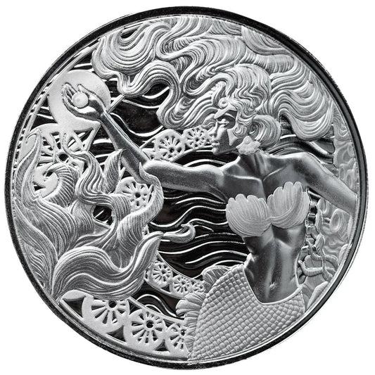 Mermaid and Pearl - Meerjungfrau und Perle 2025  – 1 oz Silbermünze PL