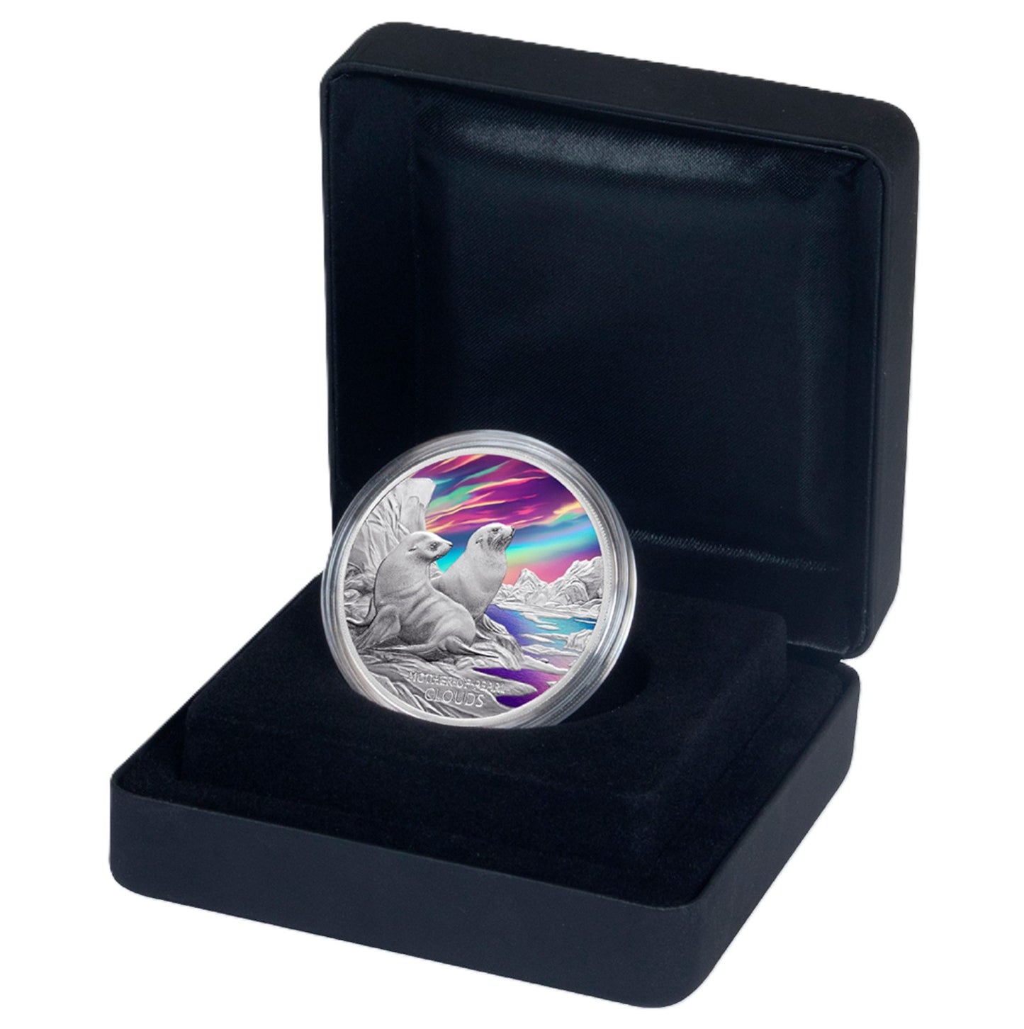 Mother of Pearl Clouds - Farbe - 2025 - 1 oz Silbermünze PP***