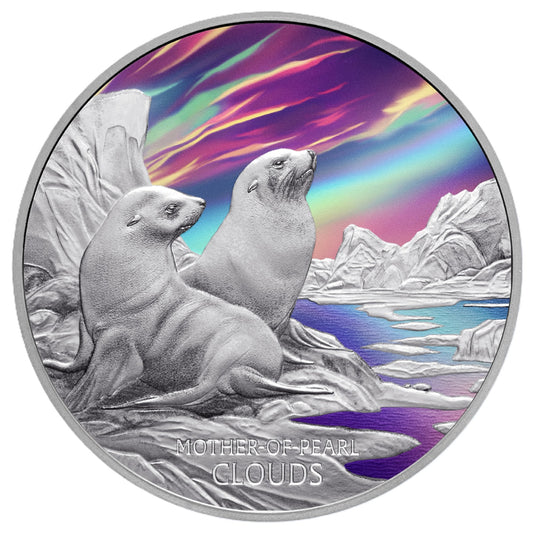 Mother of Pearl Clouds - Farbe - 2025 - 1 oz Silbermünze PP***
