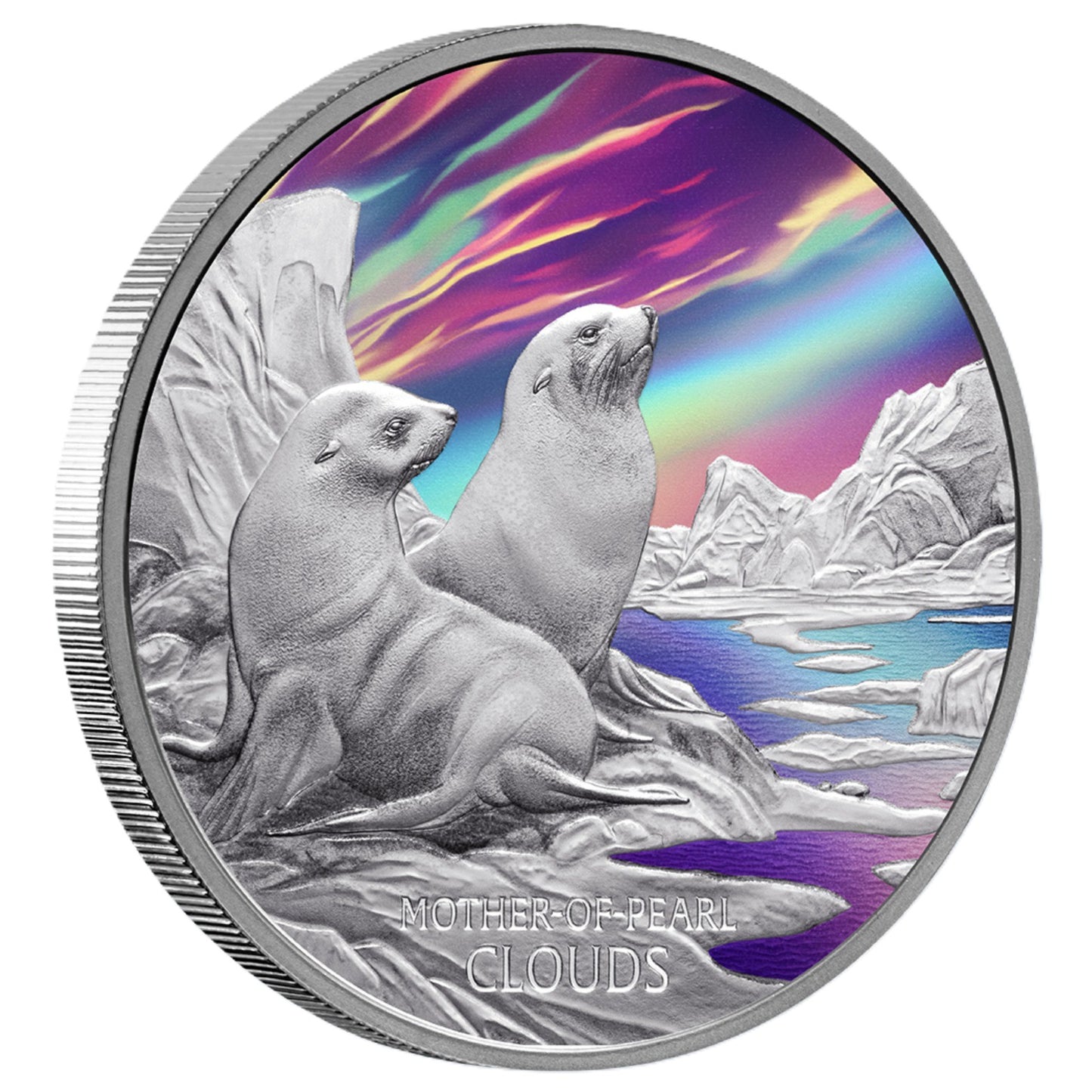 Mother of Pearl Clouds - Farbe - 2025 - 1 oz Silbermünze PP***