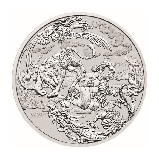 Chinese Myths and Legends - Four Guardians 2024 1 oz Silbermünze BU*