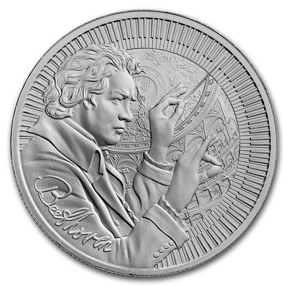 Niue - Icons of Inspiration - Ludwig von Beethoven 2024 #10. 1 oz Silbermünze