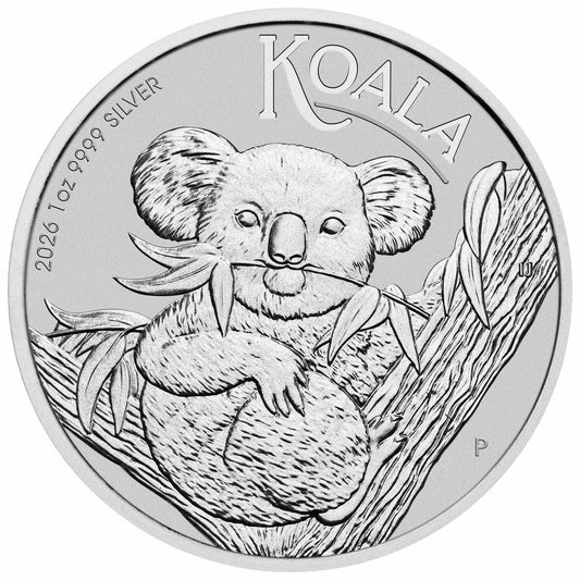 Perth Mint Australien Koala 2026 - 1 oz Silbermünze BU