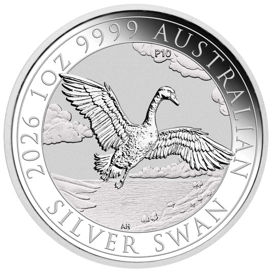 Schwan 2026 Perth Mint 1 oz Silbermünze BU
