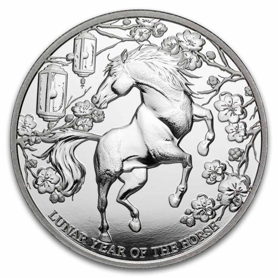 Lunar Year of the Horse 2026 Pitcairn Islands 1 oz Silbermünze BU