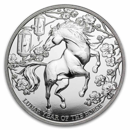 Lunar Year of the Horse 2026 Pitcairn Islands 1 oz Silbermünze BU