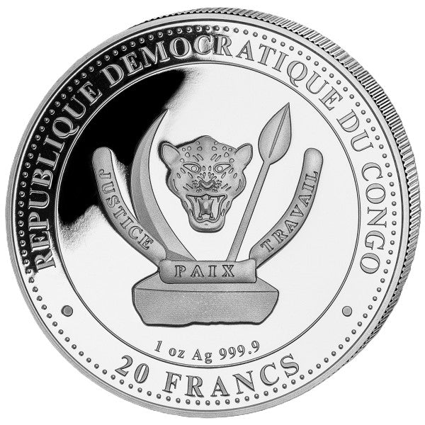 Carnotaurus 2025 - Prehistoric Life II – 1 oz Silbermünze BU Farbe Color