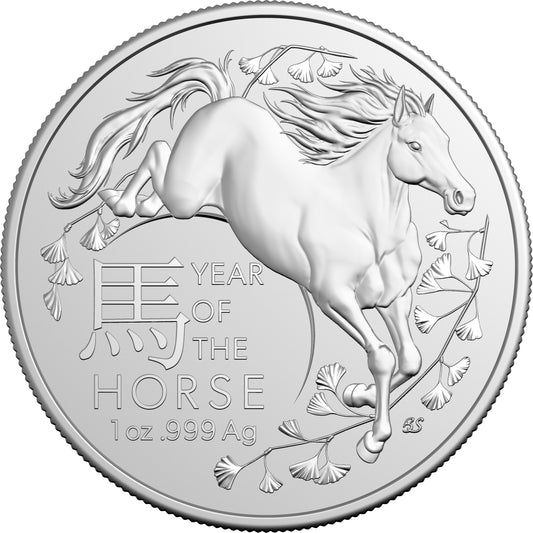 RAM Lunar Year of the Horse / Jahr des Pferdes 1 oz Silbermünze 2026