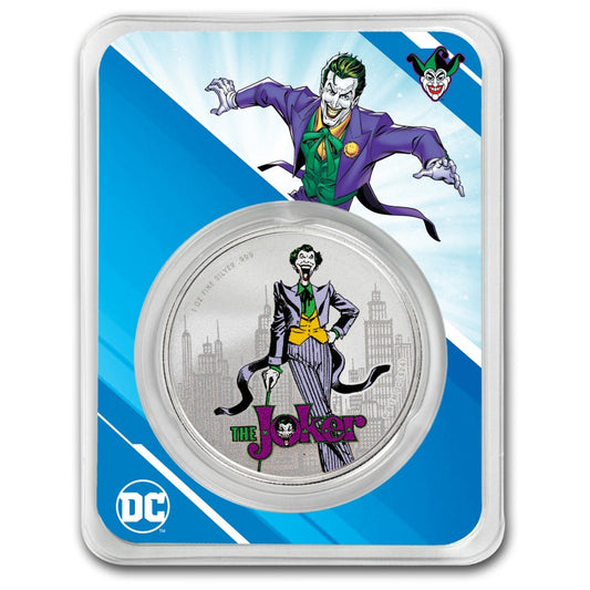The Joker™ - DC Comics™ Super Heroes - coloriert in Coincard 2024 1 oz Silbermünze*