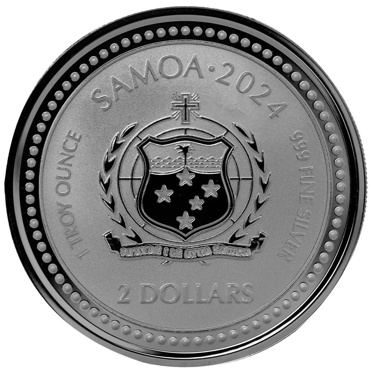 Samoa Seahorse Seepferdchen 1 oz Silbermünze 2024