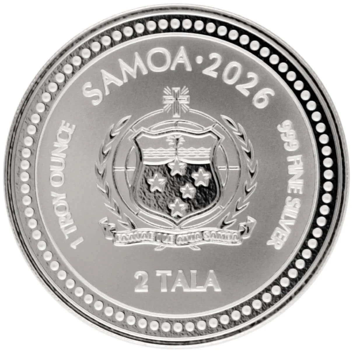 Samoa Seahorse Seepferdchen 2026 - 1 oz Silbermünze BU