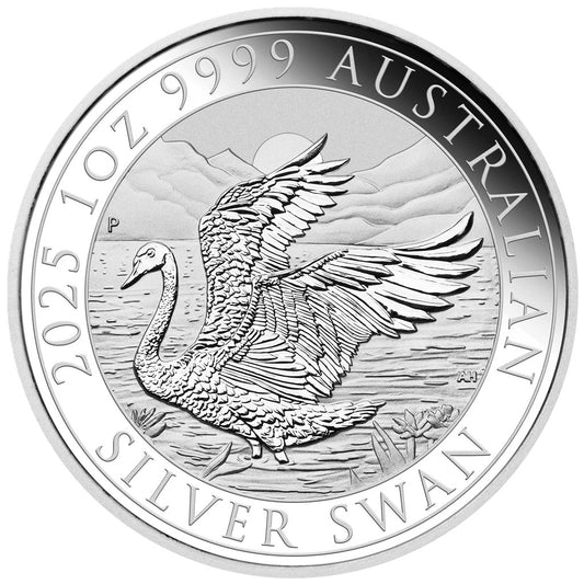 Schwan 2025 Perth Mint 1 oz Silbermünze BU