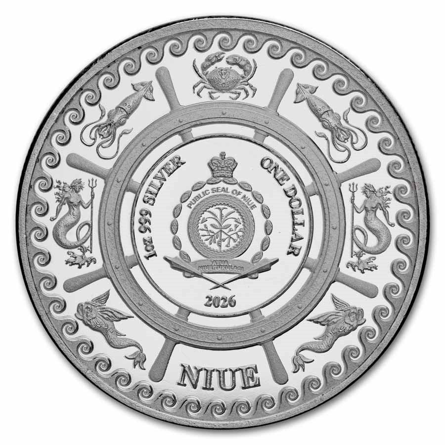 Mythical Creatures - (3.) The Kraken 2026 - 1 oz Silbermünze BU