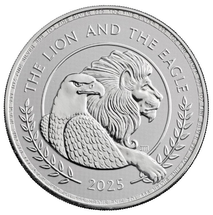 The Lion and the Eagle 2025 1 oz Silbermünze BU