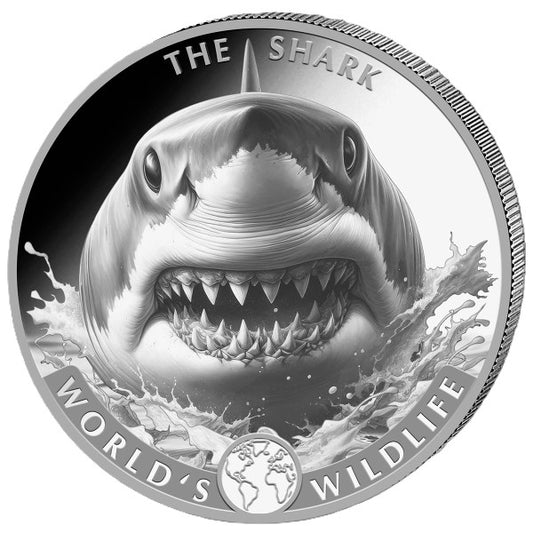 World's Wildlife - Shark Hai 2026 - 1 oz Silbermünze BU