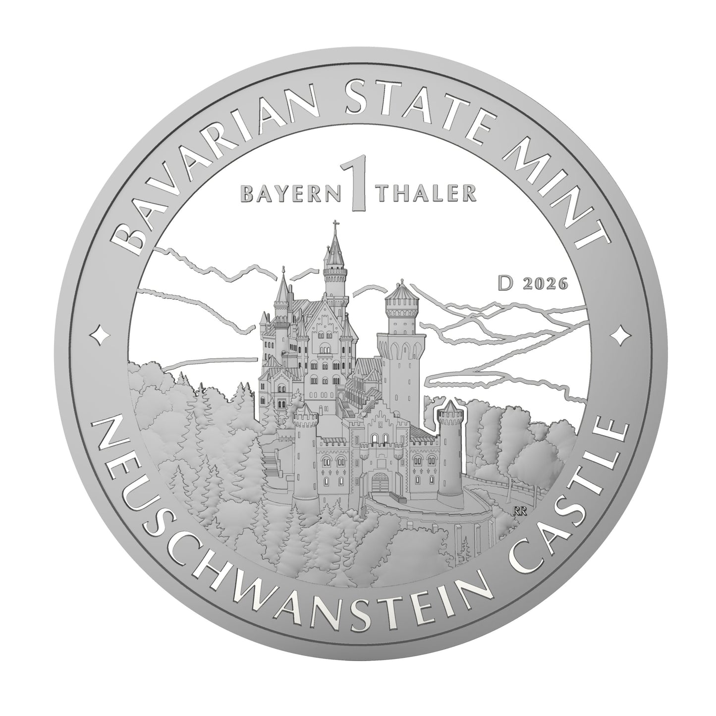 Bayern Thaler - Schloss Neuschwanstein - 2026 - 1 oz Silbermünze BU